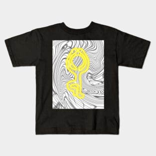 Neon Zen on Black and White Kids T-Shirt